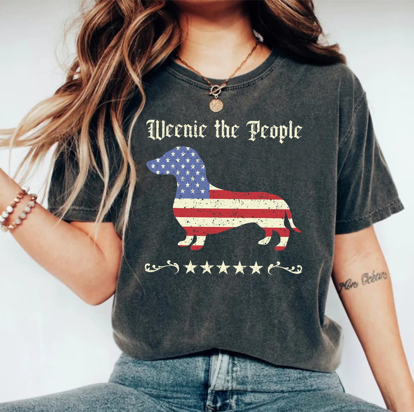 Weenie The People Shirt, Patriotic Dachshund Shirt, 4th of July Dog Lover Gift, USA Independence Day
