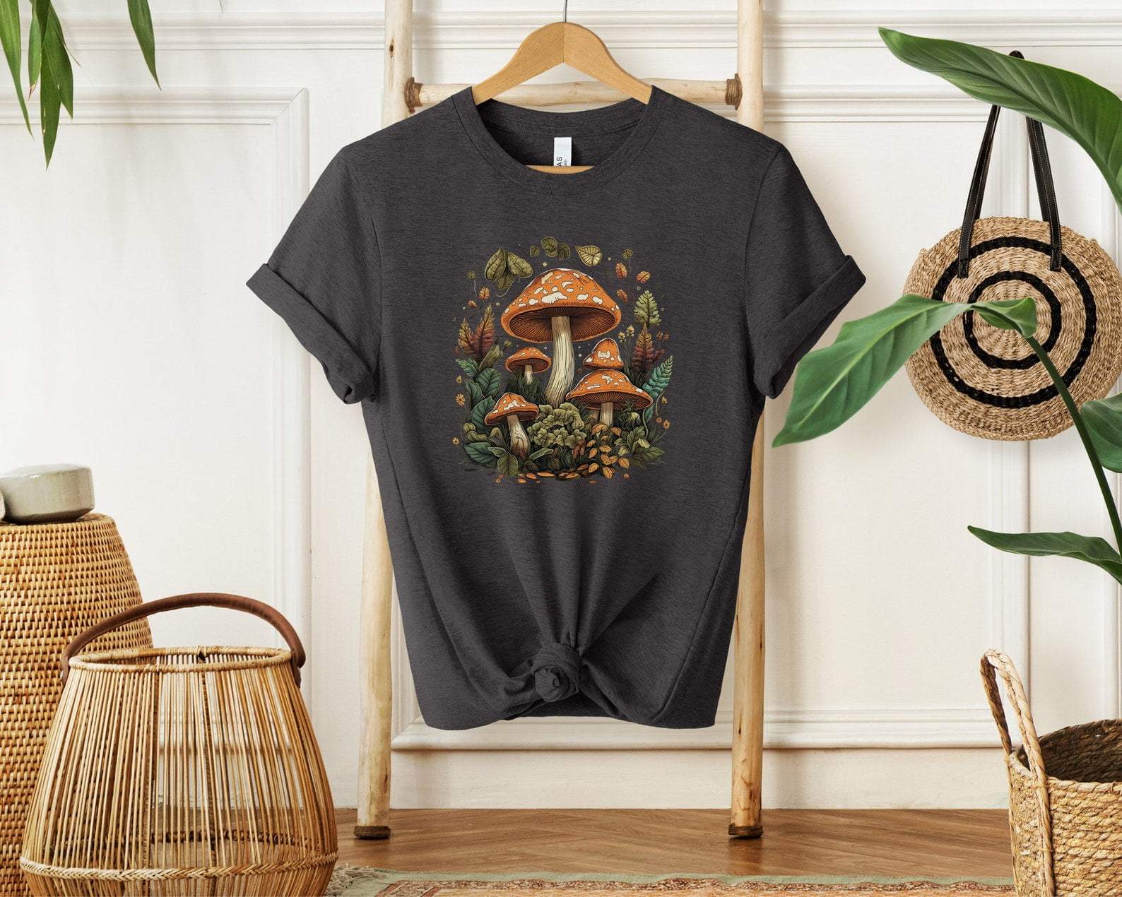 Cottagecore Magic Mushroom TShirt, Nature Lover Shirt, Aesthetic T-Shirt, Goblincore Tee, Forestcore Top, Fairy Grunge Shirt Gift for her