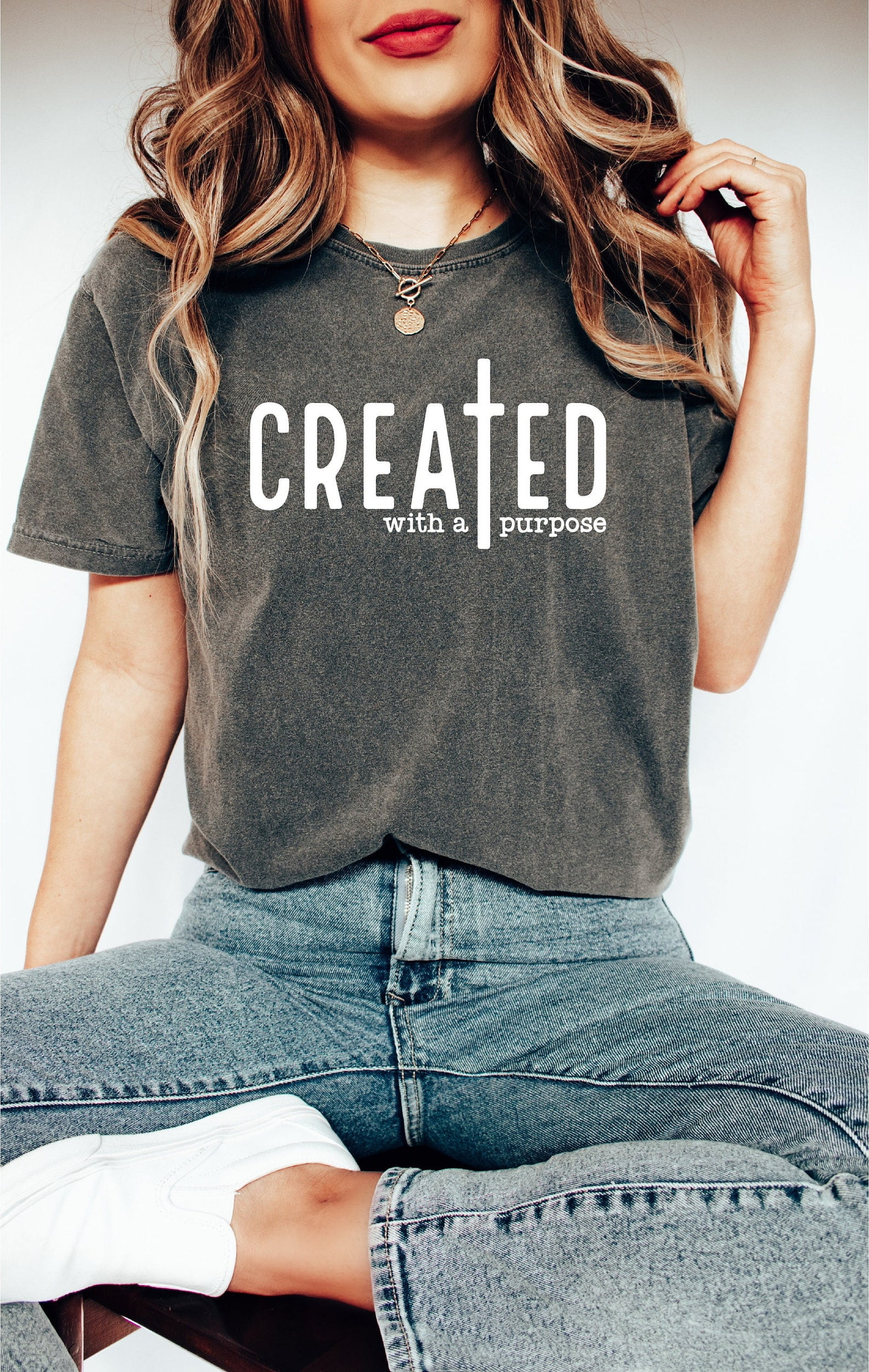 Created With Purpose Shirt, Christian Shirt, Bible Verse Shirt, Bible Quote Shirt, Women Christian Shirt, Religious Gifts