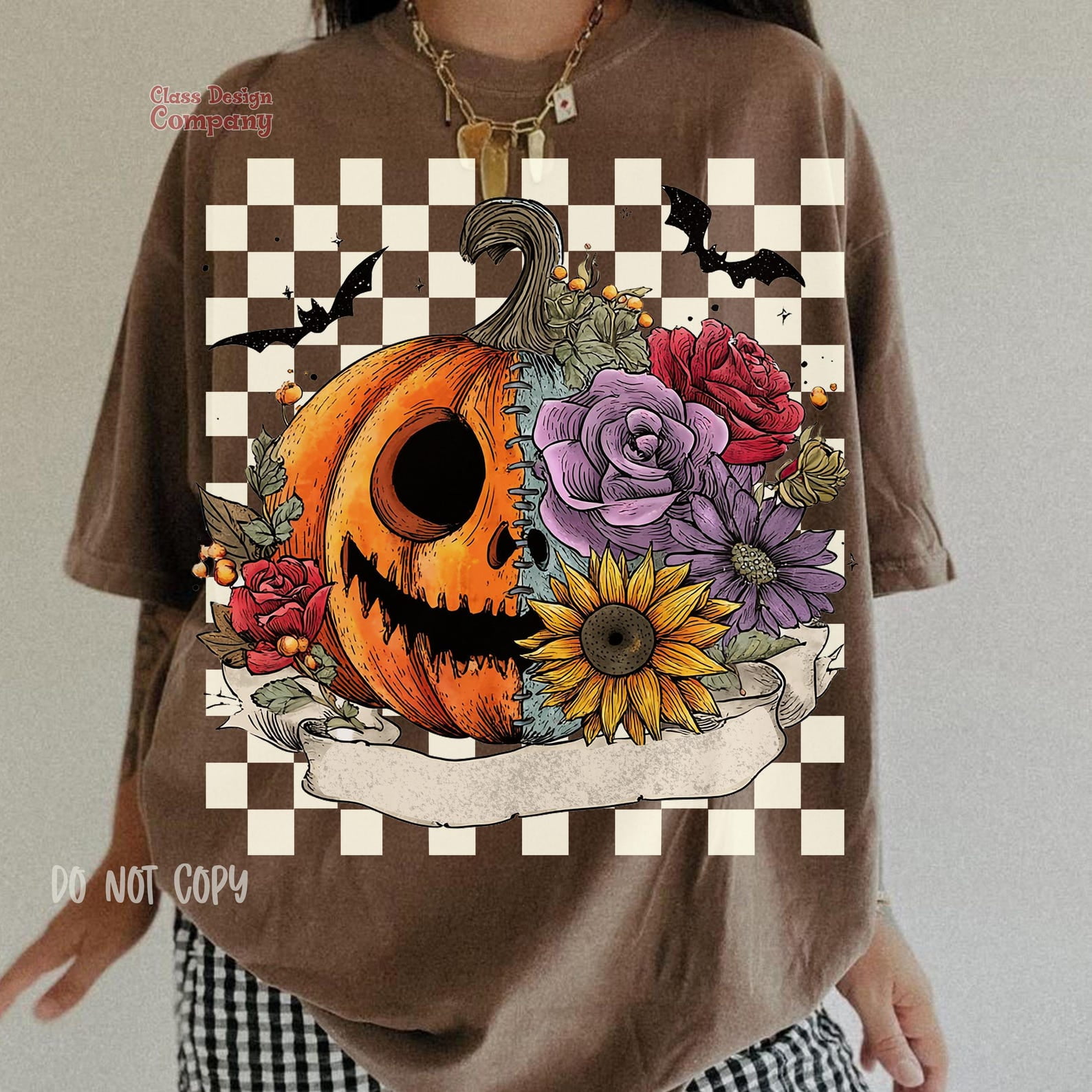 Fall Checkered Pumpkin tshirt, Boho Fall tshirt, Fall Season tshirt, Retro Pumpkin tshirt, Fall Pumpkin tshirt, Retro Fall tshirt, Floral Pumpkin tshirt