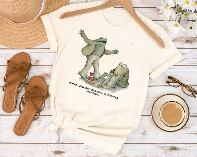 Frog And Toad Retro Funny Frog Shirt, Retro Funny Frog Shirt ,Frog Meme Tee, Book Lovers Shirt, 90s Shirt ,Trendy Funny Graphic Tees