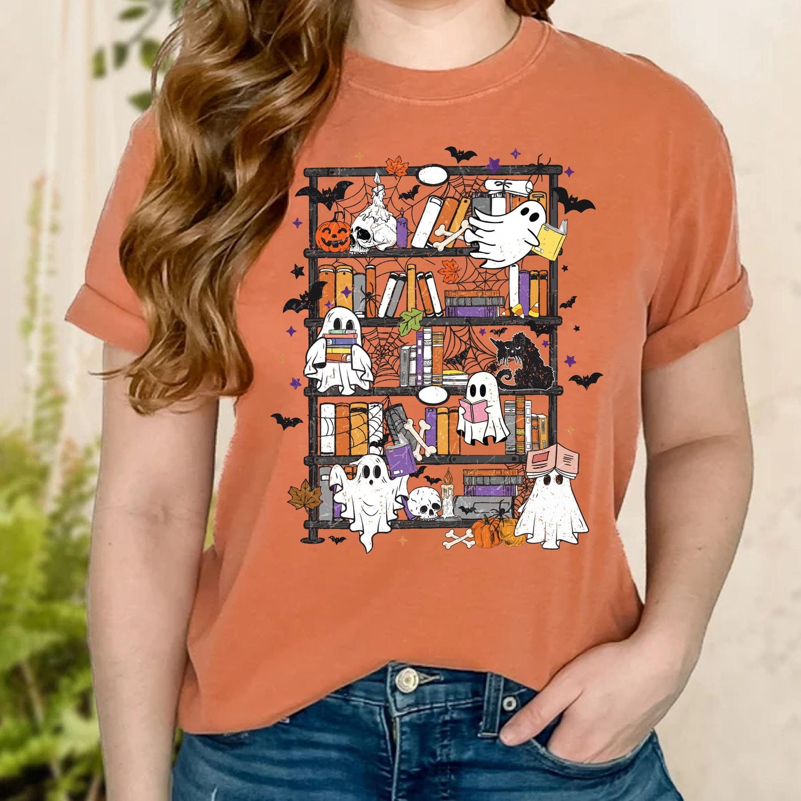 Ghoost Book Shirt, Book Lover Ghost Shirt, Halloween Ghost Shirt, Halloween Gift, Halloween Shirt