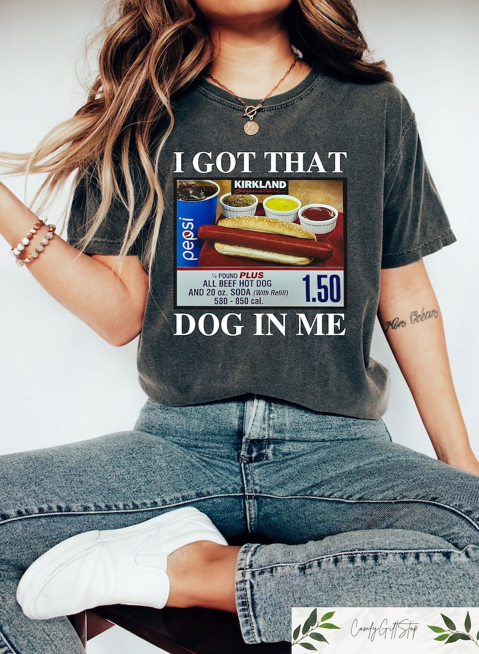I Got That Dog In Me Unisex Crewneck, Keep 150 Dank Meme Sweatshirt, Hot Dog Shirt, Funny Trendy Shirts