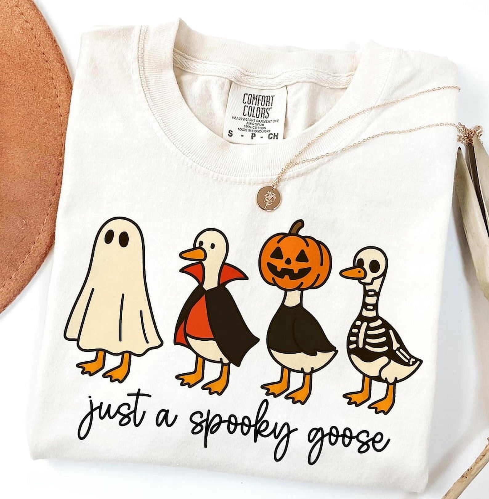 Just a Spooky Goose Shirt, Funny Halloween Goose Shirt, Goose in Halloween Costumes, Cute Horror Shirt, Spooky Goose Shirt