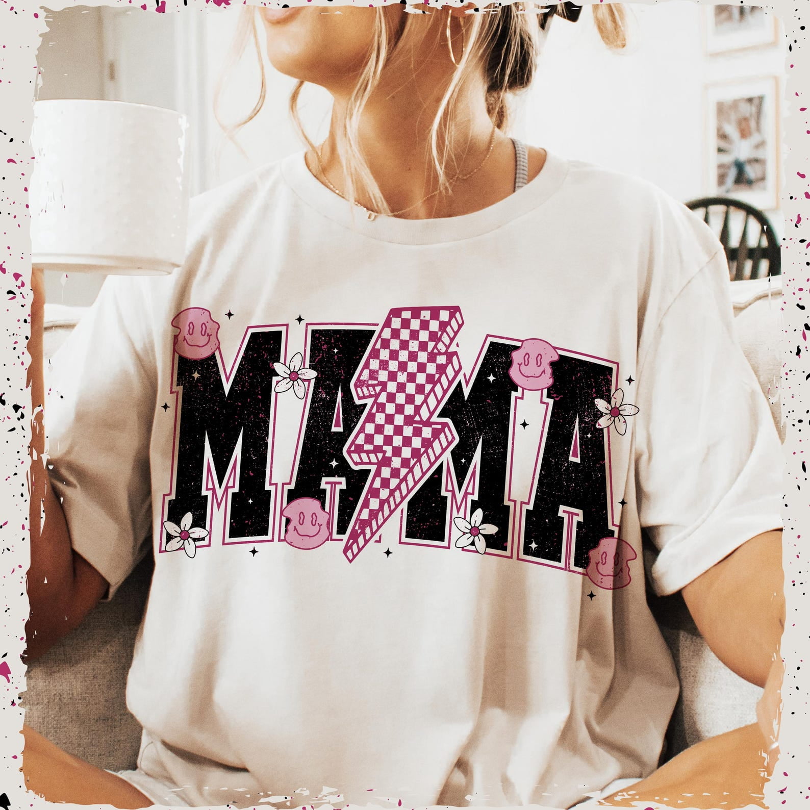 Mama Lightning Bolt Tshirt, funny Mama Tshirt, Mama Tshirt, Mama Shirt, Mom Life Tshirt, Retro Mama Tshirt