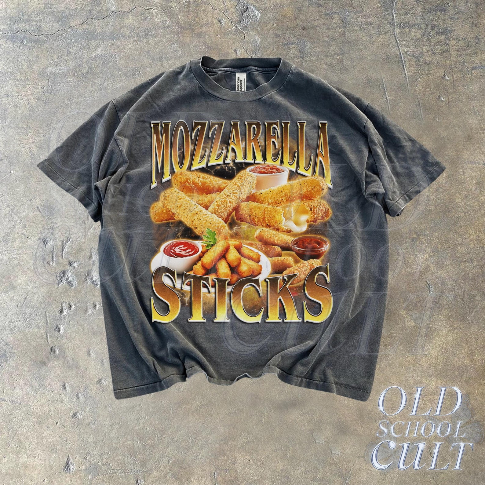Mozzarella Sticks Vintage Graphic Tshirts, Funny Mozzarella Tshirt, Retro Food Lover Funny Gag Tshirt, Weird Shirts, 90s Graphic Trendy Tee