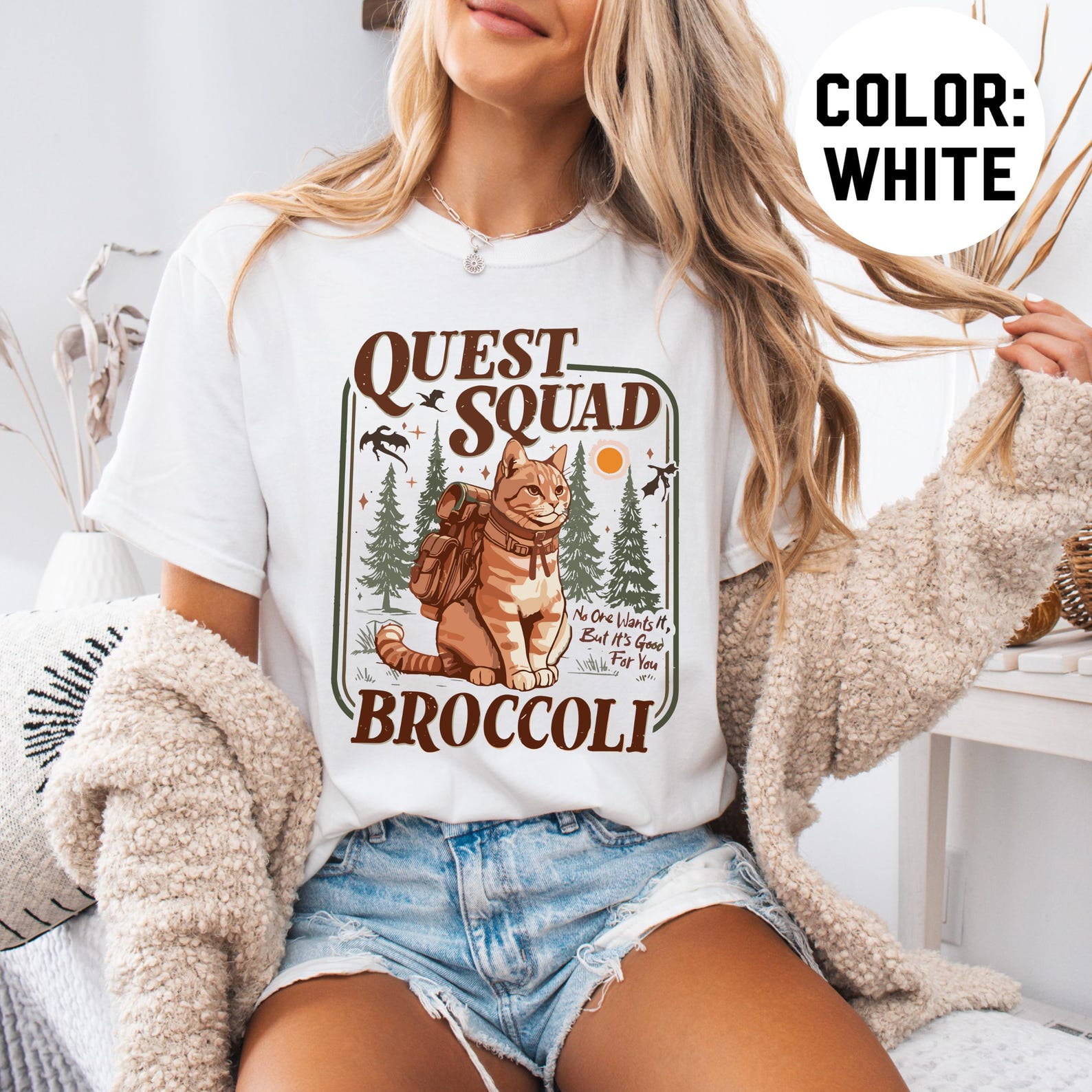 Onyx Storm Quest Squad Broccoli Shirt, Broccoli Cat Shirt, Ridoc Romantasy Fan Shirt, Dragon Rider Tee, Bookworm Gifts