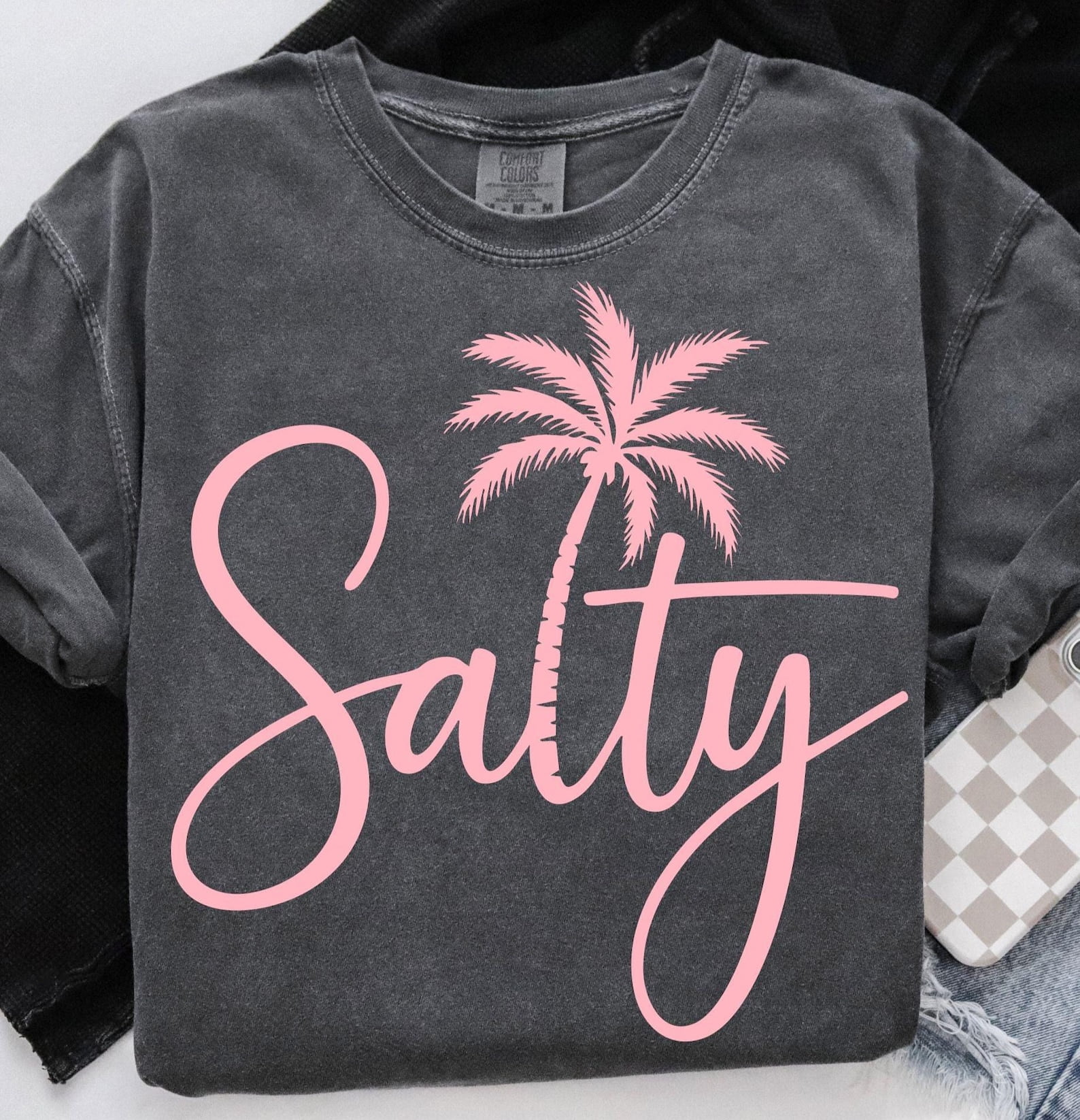 Salty Tshirt, Trendy Summer Tshirt, Salty Summer Tshirt, Beach Tshirt, Palm summer Tshirt, Summer Vibes Tshirt, Summer Tshirt