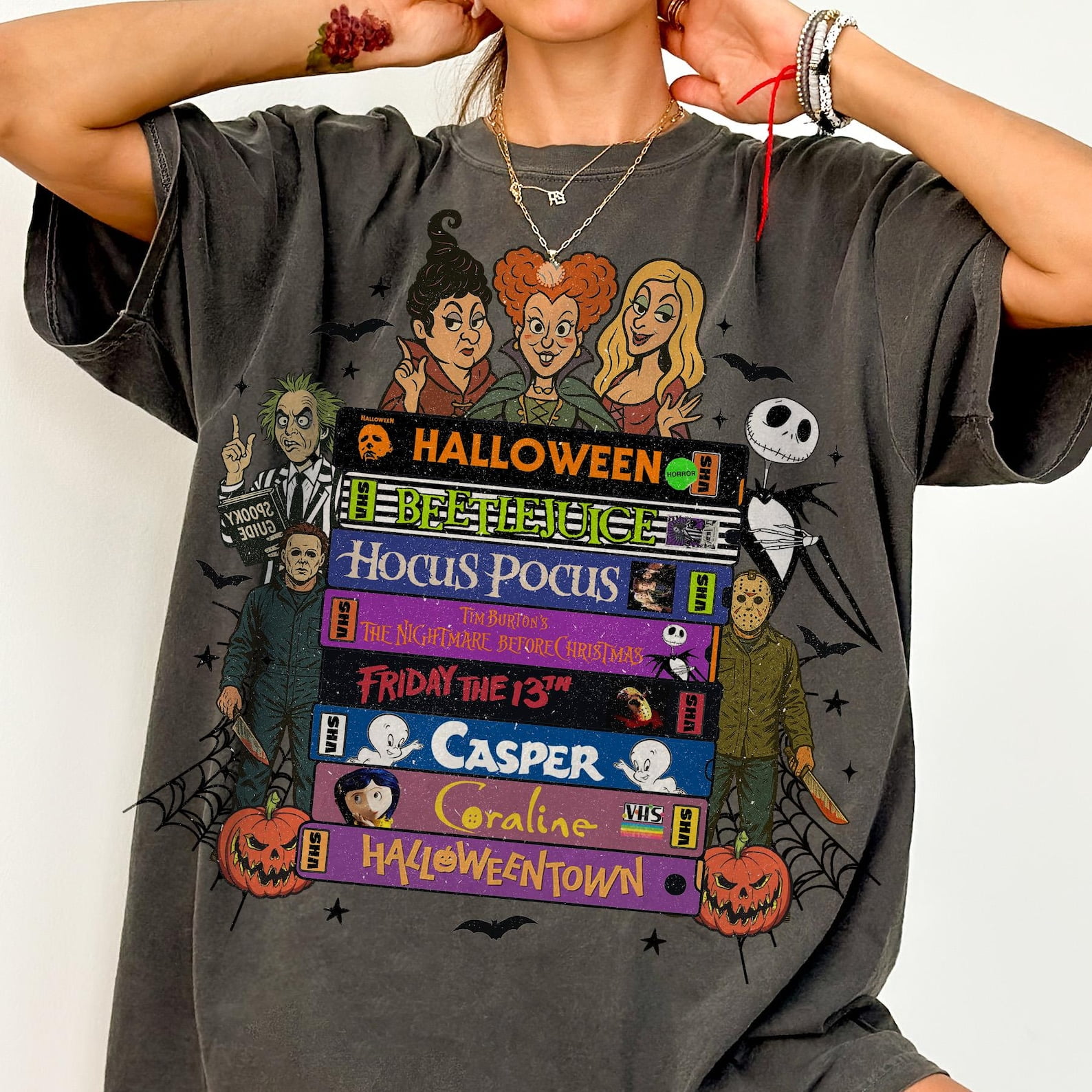 90s Style Retro Vintage Halloween Shirt, Halloween Movies VHS Shirt, Funny Halloween Shirt, Halloween Horror Shirt, Halloween Characters, Png design